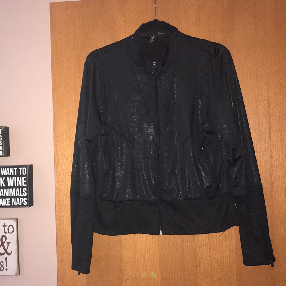 Gently used Cynthia Rowley black zip up